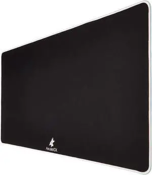 ANUBISGX (68 Color/Size Options Gaming Mouse Pad (XL: 36x18), Black Pad with White Stitching. Best Premium Waterproof Non RGB Computer Gaming XL Desk Pad Mat, Large Non-Slip Gamer Mousepad