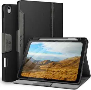 Antbox Case for iPad Air 5th/4th Generation 10.9" Case 2022/2020 with Typing Angle Apple Pencil Holder Auto Sleep/Wake Function Stand Cover (Black)