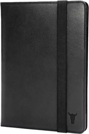 TORRO Case Compatible with iPad 9th, 8th & 7th Generation (10.2)  Genuine Leather iPad 10.2 Case with Stand and Wake/Sleep Function (Black)