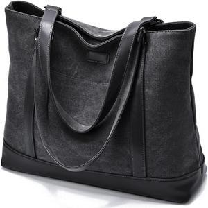 Large Tote Bags for Women 15.6 Inch Laptop Bag Lightweight Canvas Professional Work Briefcase