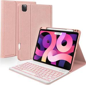 Keyboard Case for iPad Pro 11 Inch 2022, 10.9 Inch iPad Air 5th Gen, Bluetooth, Backlit, Smart Folio