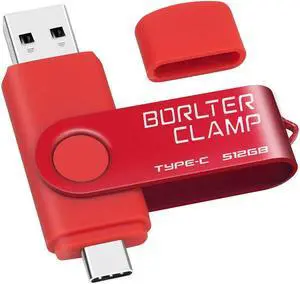 512GB USB Type-C Flash Drive, BorlterClamp USB C 3.0 Jump Drive Memory Stick Dual Port for Android Smartphones Samsung Galaxy S10/S9/S8/Note 9, LG, Huawei, Tablets & Computer (Red)