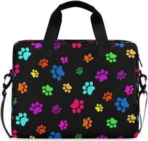 Laptop Bag Colorful Dog Cat Paw Print Laptops Case Sleeve Briefcase Notebook Computer Bag