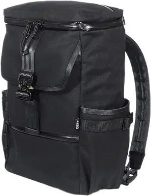 DEFY Menace Backpack 2.0 | Waxed Canvas Backpack | 18 Liter Utility For Men | Premium Tech Bag w/ 16 Inch Laptop Sleeve | Water Repellent Travel & Commuter Pack (Black)
