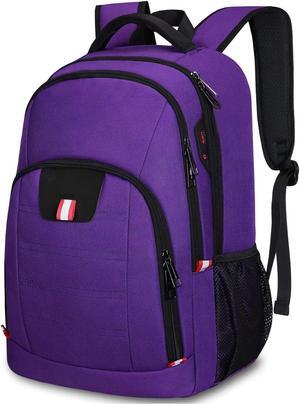 Della Gao Travel Laptop Backpack, Anti Theft Backpack for Men and Women with USB Charging Port Business Computer Backpack Bag (Purple, 15.6 Inch)