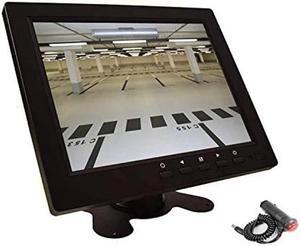 8 inch CCTV Monitor, TFT LCD Security Screen with VGA HDMI AV BNC USB Audio in/Out Ports Built-in Speaker, HD Display for Surveillance Camera STB 1024x768 Resolution with Car Power Adapter 12-24V
