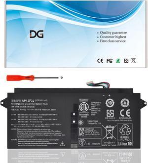 DGTEC AP12F3J 35Wh New Laptop Battery for Acer Aspire S7 Ultrabook S7-191-53314G12ass S7-391-53314G12aws S7-391-53314G25aws Aspire 13.3" Ultrabook S7-391 S7-392 S7-393 2ICP3/65/114-2 (7.4V 4680mAh)