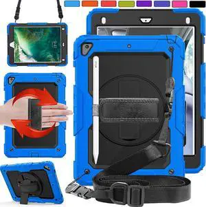 DuraSafe Cases for iPad Mini 4th 5th Gen 7.9 [ Mini 5 4 Gen ] A2133 A1538 MUXH2LL/A MUXF2LL/A MK882LL/A MK862LL/A Full-Body Protective Shock Proof Cover with Shoulder Strap - Sky Blue