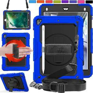 DuraSafe Cases for iPad Mini 4th 5th Gen 7.9 [ Mini 5 4 Gen ] A2133 A1538 MUXH2LL/A MUXF2LL/A MK882LL/A MK862LL/A Full-Body Protective Shock Proof Cover with Shoulder Strap - Blue