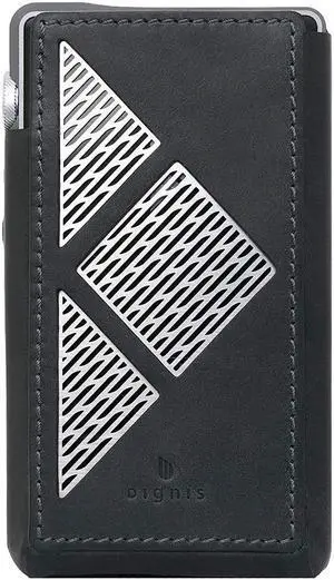 Dignis for iBASSO DX220 Genuine Leather Case Cover + Top Protection Film [Felix] DX220 Case (Freedom Black)