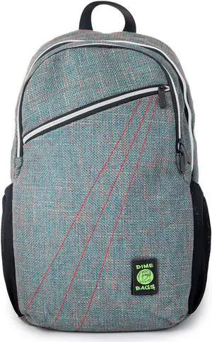 DIME BAGS City Dweller Casual Hemp Backpack with Padded Laptop Compartment and Water Bottle Holder (Aqua)