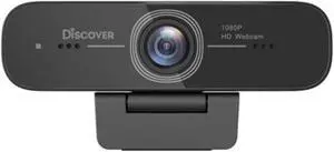 Discover HD100 Webcam for Professionals | HD 1080P, 30fps | Built-in Microphones | Wide Angle View | Tripod Compatible