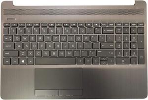 Replacement for HP 15T-DW 15-DW 15s-du 15-DW0037WM 15-DW0038WM Laptop Upper Case Palmrest Keyboard Touchpad Assembly Part L52021-001 AP2H8000500 Top Cover Gray