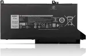 Hubei PGFX4 ONFOH 451-BBZL C27RW DJ1JO DJ1J0 Laptop Battery Replcement for Dell Latitude 12 7280 K8X0T KHY0C 7290 E7280 E7290 13 7380 7390 E7380 E7390 14 7480 E7490 Series (11.4V 42Wh)