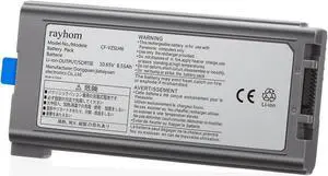 RayHom CF-VZSU46S CF-VZSU46AU Laptop Battery - for Panasonic Toughbook CF-30 CF-53 MK1 MK2 MK3 MK4 Series Notebook CF-VZSU46 CF-VZSU46R CF-VZSU71U CF-VZSU72U CF-VZSU1430U CF-VZSU46U 8550mAh 9Cells