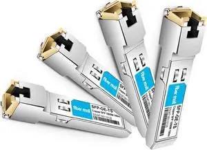 SFP to RJ45 for HPE Procurve J8177C J8177B HPE Aruba J8177D J8177DCM JL747A 1000BASE-T SFP Copper RJ-45 100m Transceiver Module Pack of 4