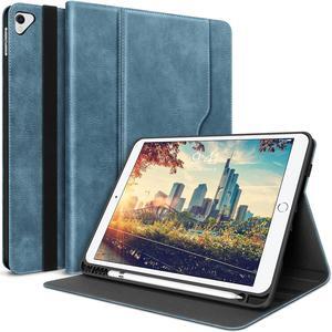 iPad 9th Generation Case 2021, iPad 8th/7th Generation Case 2020/2019 with Pencil Holder Also Fit iPad Air 3th Gen 2019/iPad Pro 10.5 inch 2017 PU Leather Shockproof Cover with Pocket Strap