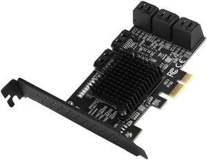 EBTOOLS 8 Port PCI E to SATA3.0 Controller, PCI Express to SATA3.0 8 Port SATA III Expansion Controller Card Adapter