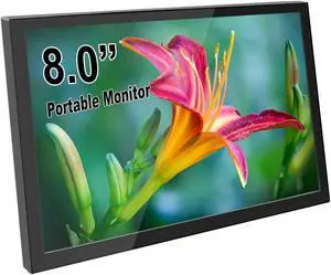 ELECROW Mini Monitor 8 Inch Portable Monitor Small LCD Display 1280x800 USB Powered Screen Compatible with Raspberry Pi Laptop PC Jetson Nano Game Consoles (Not-Touchscreen)
