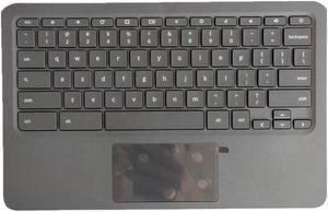 Replacement for HP Chromebook 11 G6 EE Laptop Upper Case Palmrest Keyboard Touchpad Assembly Part L14921001