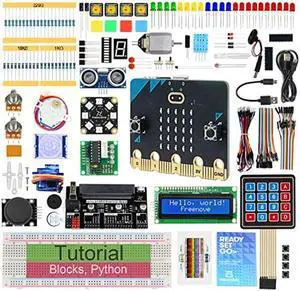 Freenove Ultimate Starter Kit for BBC Micro:bit (V2 Included), 316-Page Detailed Tutorial, 225 Items, 44 Projects, Blocks and Python Code