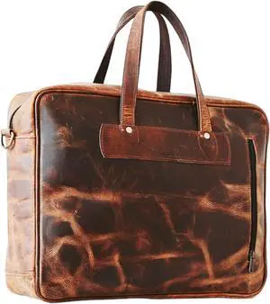 Jony Vintage 16 Inch Leather briefcases Laptop Messenger Bags for Men and Women Best Office Satchel Bag