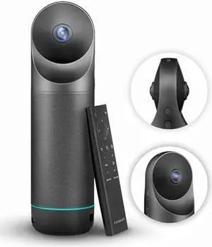 KanDao Meeting Pro 360-degree Smart Video Conference Camera, Microphone, Speaker, Automatic Speaker Focus & Smart Zooming, 4-in-one Standalone Meeting Room Camera System, AI Tracking, Plug & Play