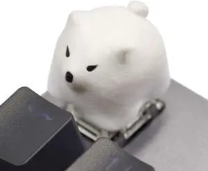 Kelendle Personalized Cute Dog Resin Keycap OEM Profile Keycap Esc Keycap for Mechanical Keyboard MX Switch R4 (White)