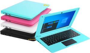 Goldengulf Windows 10 Computer Laptop Mini 10 Inch 32GB Ultra Thin and Light Netbook Quad Core CPU PC HDMI WIFI USB Netflix YouTube (Blue)