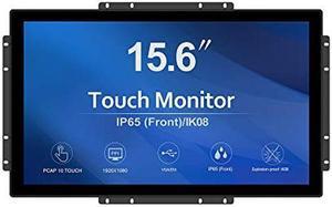 GreenTouch 15.6 Inch 10 Points Open Frame Touch Display, Industrial PCAP Touchscreen Monitor, VGA+HDMI+DVI Port - 16:9