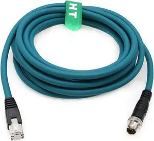HangTon Ethernet Cable for Cognex in Sight 9000 7000gen2 2000 Microscan Basler Camera Sensor Computer Switch, M12 8 Pin X-Code RJ45 Network, 3M
