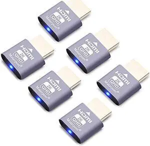 HDMI Dummy Plug fit-Headless Display Emulator DDC EDID Headless Ghos with Windows Mac OSX Linux Great for Graphics Acceleration Support 1920x1080@60Hz 6P