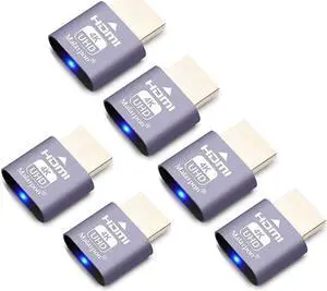 HDMI Dummy Plug fit-Headless Display Emulator DDC EDID Headless Ghos with Windows Mac OSX Linux Great for Graphics Acceleration Support 3840x2160@60Hz 6P