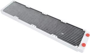 Computer Water Cooling System, 12-Tubes 480mm G4/1" Thread Radiator Heat Exchanger Water Air Cooled Heatsink PC CPU Cooler Fast Heat Dissipation for Desktop