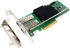 HINYSENO Dual Port 10GbE SFP+ Fiber Optic PCI-Express x 8 NICs Gigabit Ethernet Server Adapter 2 Port Network Interface Controller Card for XL710BM2 Chipset, Compare to Intel X710-DA2