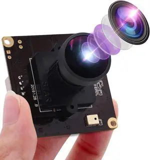 Hotpet USB 4K Webcam Mini Camera Module avec 170 Degrees, Camera Web Ultra HD 2160P avec capteur IMX317 Aluminium Webcamera UVC Support, Plug & Play for Windows, Android, Mac, Linux