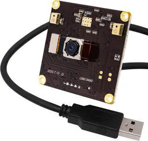 13mp USB Camera Module with Microphone Autofocus Audio Video Webcam Board for Computer Mini UVC USB2.0 PC Camera Industrial Embedded USB with Camera IMX214 Lightburn Camera for Laptop Jetson Nano
