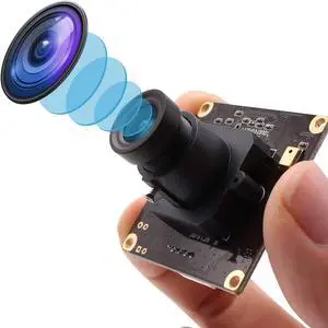 4K USB Camera Module Wide Angle with Microphone 170degree Fisheye Lens Audio Video Webcam Board for Computer Mini UVC USB2.0 PC Camera Industrial USB with Camera IMX317 Lightburn Camera