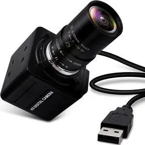 IFWATER 4K Ultra HD 5-50mm Zoom Manual Lens USB Web Camera, 2160P IMX317 Sensor, 10X Varifocus Close-up USB Webcam for Windows/Linux/Raspberry Pi