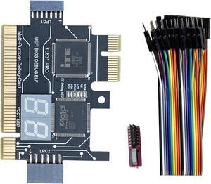 Jadeshay TL631 Pro Motherboard Analyzer Diagnostic Card, PCI Mini PCI-E LPC Motherboard Tester Debug Cards for Laptop Desktop