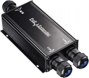 Cudy 2 Channel Gigabit Outdoor PoE Extender,2 Output PoE Ports, IP67 Waterproof, 10/100/1000Mbps, PoE Repeater/PoE Amplifier/PoE Booster, Wall-Mount, Comply with 802.3bt / 802.3at / 802.3af
