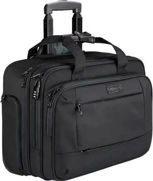 KROSER Rolling Laptop Bag for Men Women, Rolling Laptop Wheeled Briefcase for Business Fits Up to 17.3 Inch Laptop, Water-Repellent Wheeled Computer Bag Roller Case with RFID Pockets for Travel