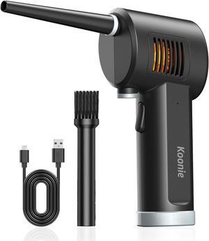 Koonie Cordless Air Duster, Battery Operated Computer Cleaning Duster, Portable Replaces Compressed Air Cans, 6000mAh 10W Fast Charging Air Blower, No Gas for Computer Keyboard, Car, Pet House
