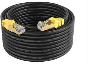 LDKCOK Cat 7 Internet Cable 350ft, Cat7 Outdoor Ethernet Cable 350 ft, 26AWG Heavy-Duty Cat7 Networking Cord Patch Cable RJ45 Transmission Speed 10Gbps,Transmission Bandwidth 600Mhz LAN Wire