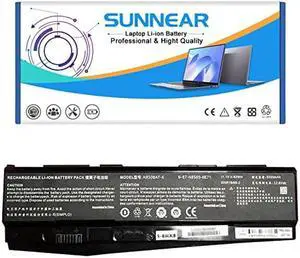 SUNNEAR N850BAT-6 62Wh Battery Replacement for CLEVO N870 N870HK Z6-KP Z6-KP5GT Z7M-KP Z7M-KP7G1 T58-T1 T6TI Series Laptop 6-87-N850S-6E71 6-87-N850S-4U41 11.1V 5500mAh
