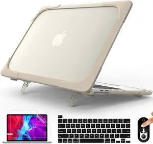 Mektron for MacBook 16 inch Pro Case 2020 2019, Heavy Duty Dual Layer Hard Case Cover with TPU+PC Bumper for MacBook Pro 16 inch Cover A2141, Khaki