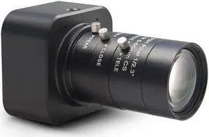 MOKOSE HD Webcam USB 3840 x 2160 Digital Industrial Camera with CS-Mount 5-50mm Telephoto Zoom Manual Lens UVC Free Drive.