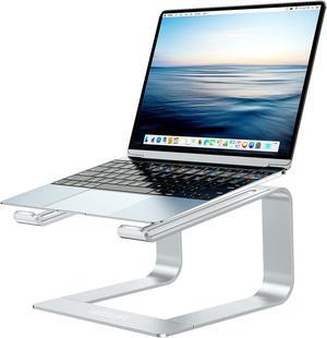 Urmust Laptop Stand for Desk Aluminum Computer Stand for Laptop Riser Holder Notebook Stand Compatible with MacBook Air Pro, Dell, HP, Lenovo Samsung, Alienware All Laptops 11-15.6"(Silver)