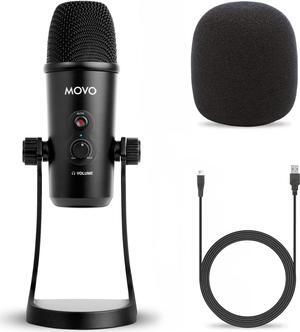 Movo UM700 Computer Condenser USB Gaming Mic with Adjustable Pickup Patterns - Microphone for PC, PS5, Podcasting, Streaming, ASMR