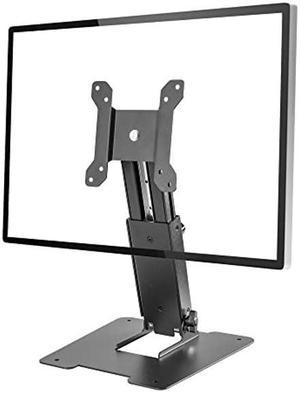 WEARSON Folding Monitor Stand - Height Adjustable Vesa Monitor Stand, Tilt, Rotation Free Standing Low Profile Desk Mount for Single Monitor up to 28 inch Screens Upgrade WS-03T